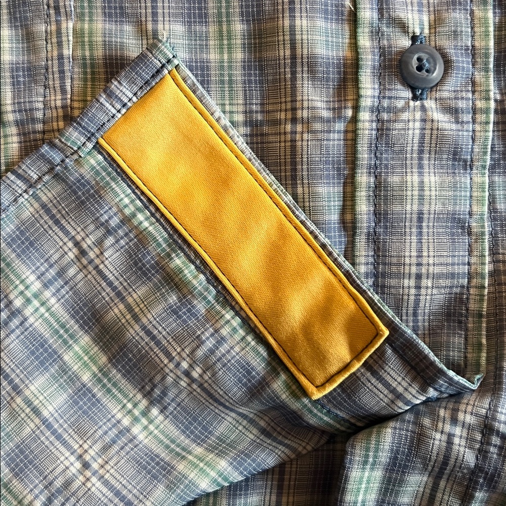 Duluth Trading Co Blue and Green Plaid Shirt - Picture 4 of 5